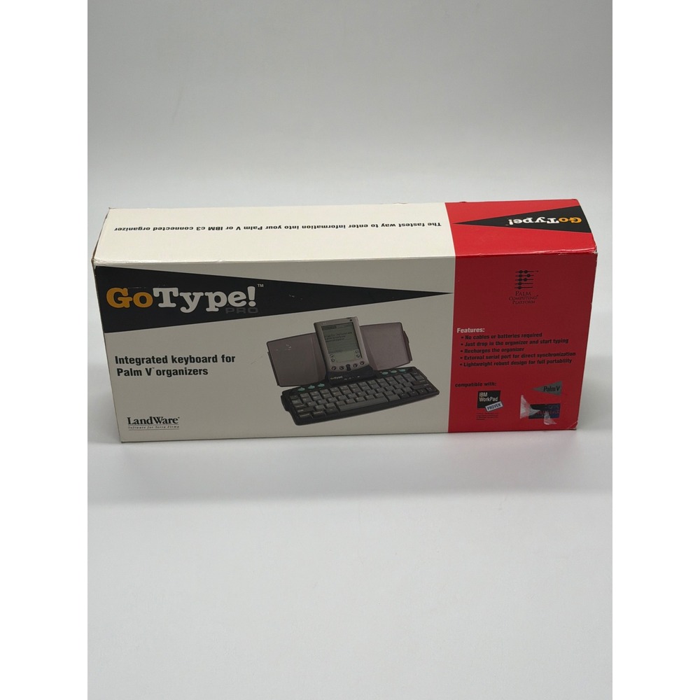 LandWare GoType Pro Keyboard for Palm V IBM WorkPad c3 Vintage PDA Accessory